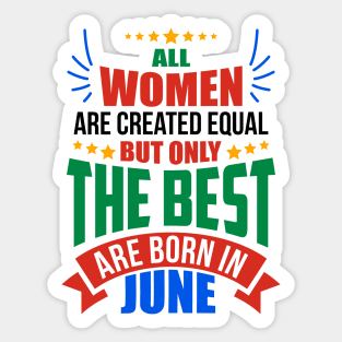 JUNE Birthday Special - WOMEN Sticker